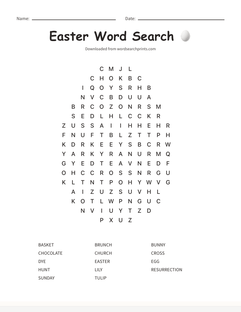 Easter Word Search