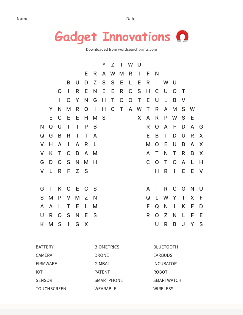 Gadget Innovations Word Search