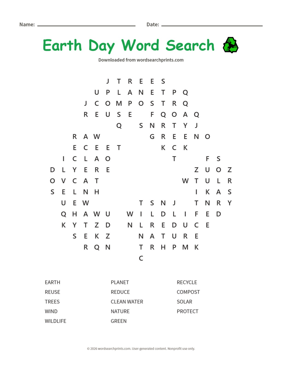 Earth Day Word Search