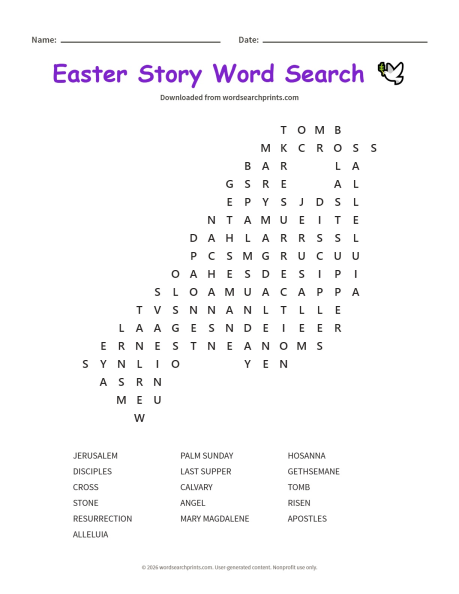 Easter Story Word Search