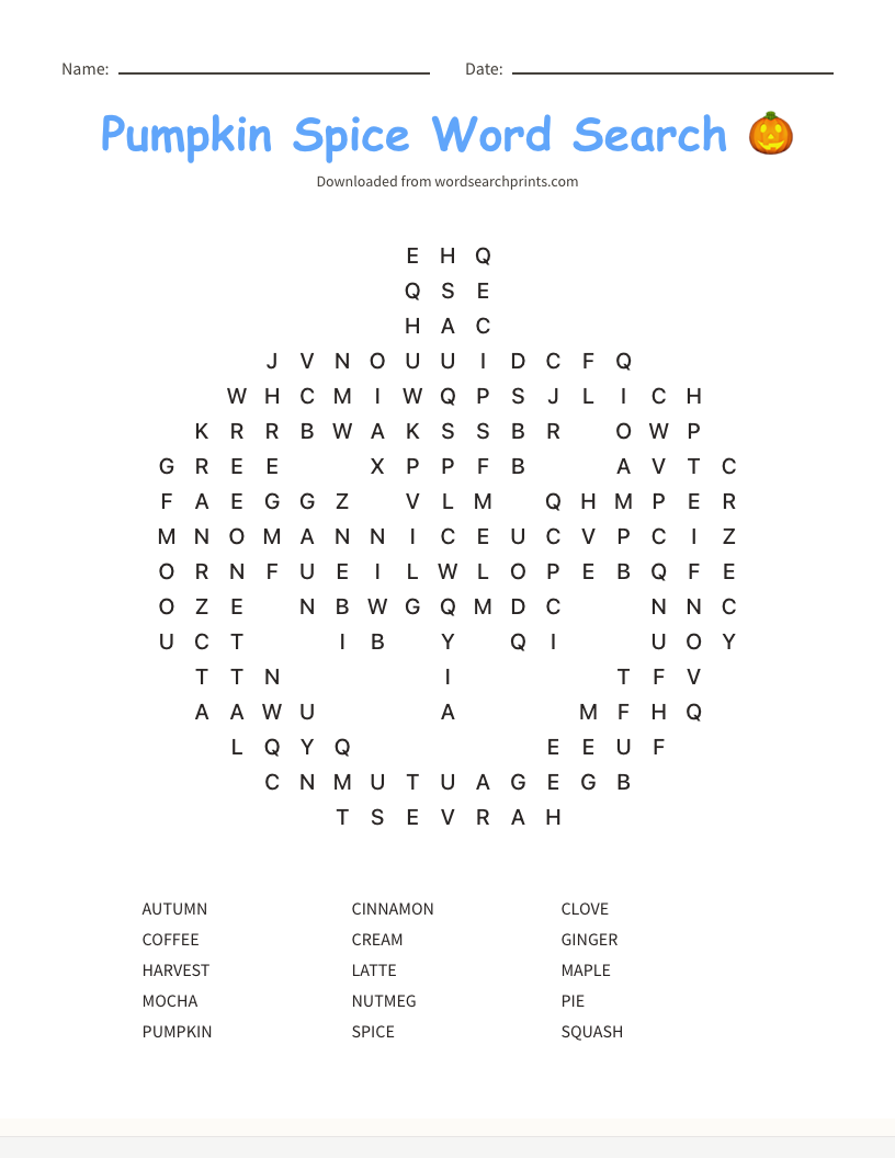 Printable holiday word search puzzle